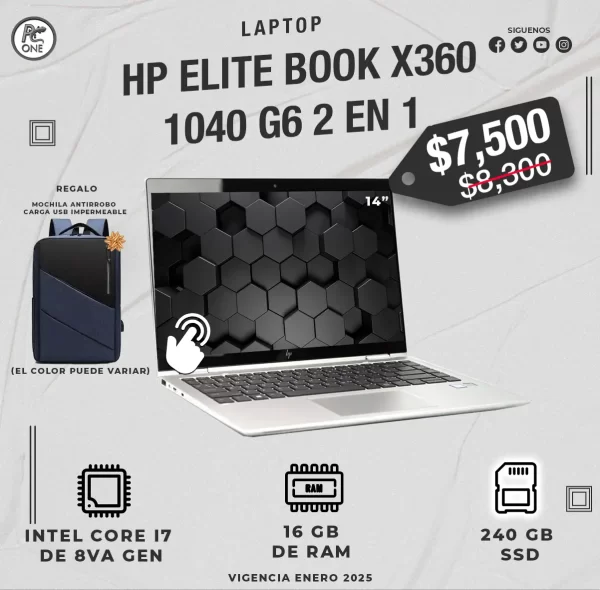 Laptop Hp Elitebook x360 1040 G6 2 en 1 - Imagen 2