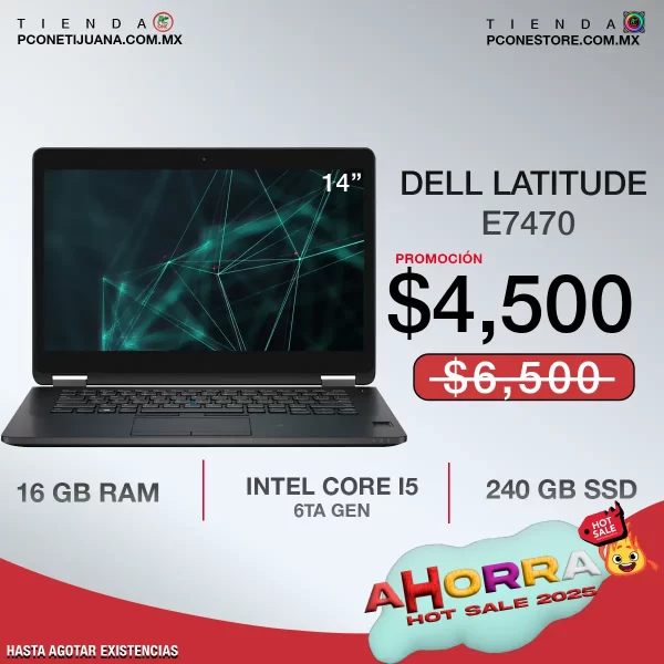 Dell Latitude E7470 i5 6ta, 240Gb SSD y 16Gb en RAM - Imagen 2
