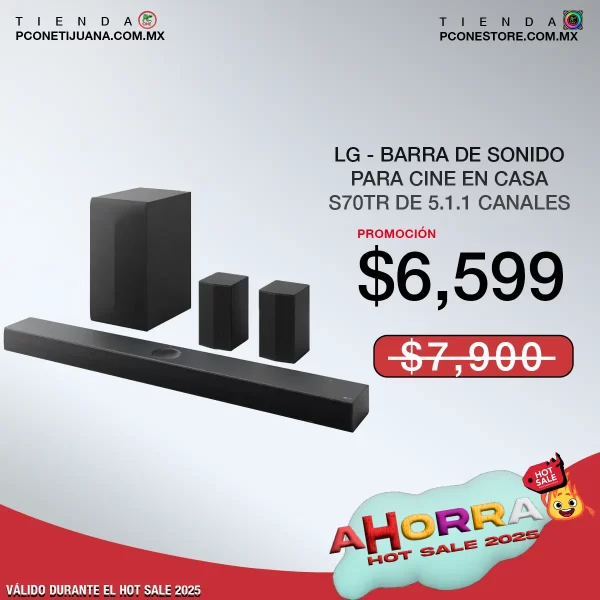 LG 5.1.1-Channel S70TR Home Theater Soundbar (PRODUCTO NUEVO) - Imagen 2