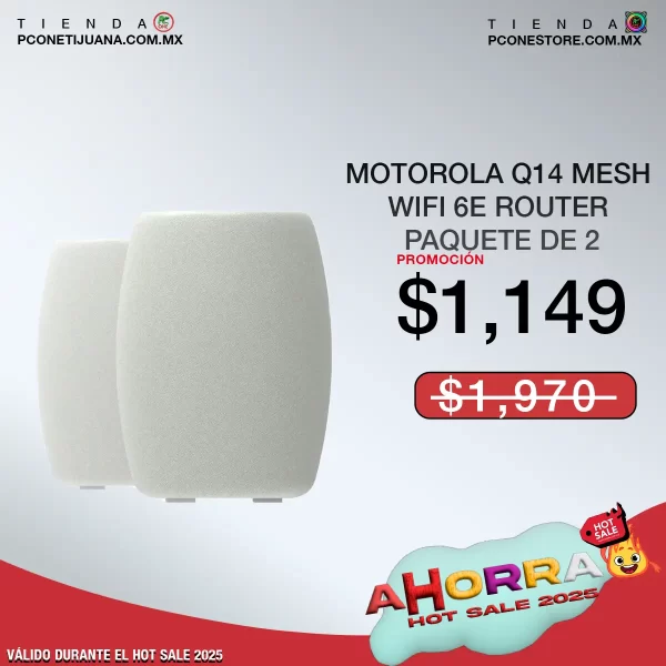 Motorola Router Q14 Mesh WiFi 6E – Paquete de 2 - Imagen 2
