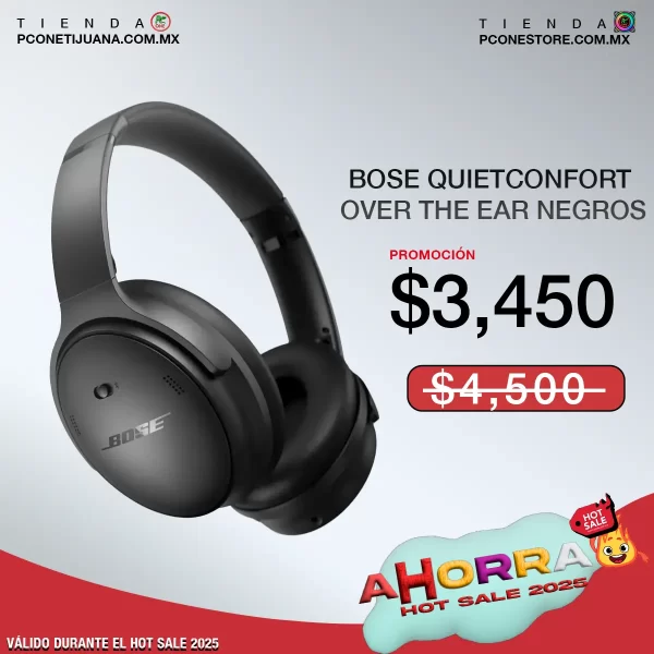 Bose QuietComfort Wireless Noise Cancelling Over-the-Ear Headphones Black - Imagen 2