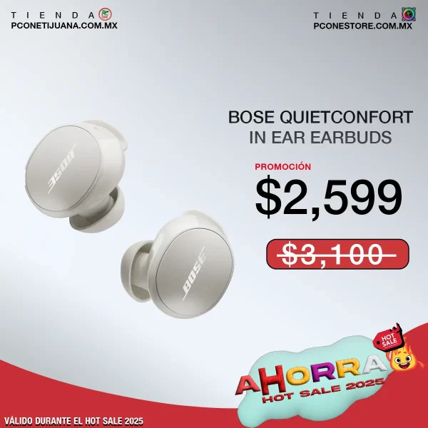 Bose QuietComfort True Wireless Noise Cancelling In-Ear Earbuds White Smoke - Imagen 2