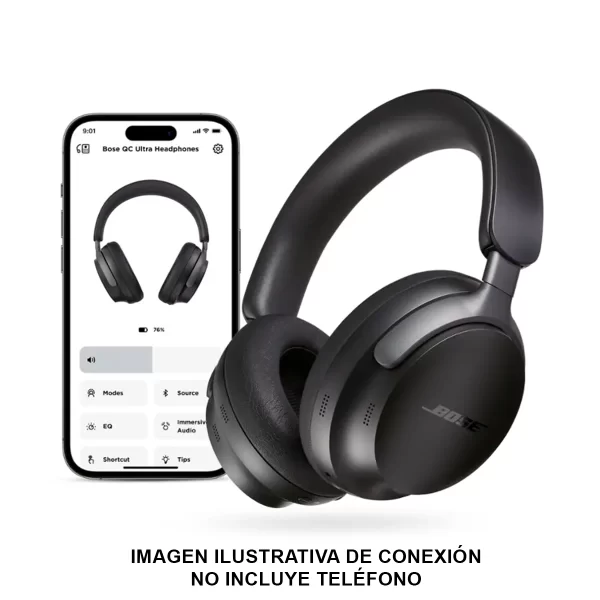 Bose - Auriculares inalámbricos QuietComfort Ultra con cancelación de ruido - Negros - Imagen 6