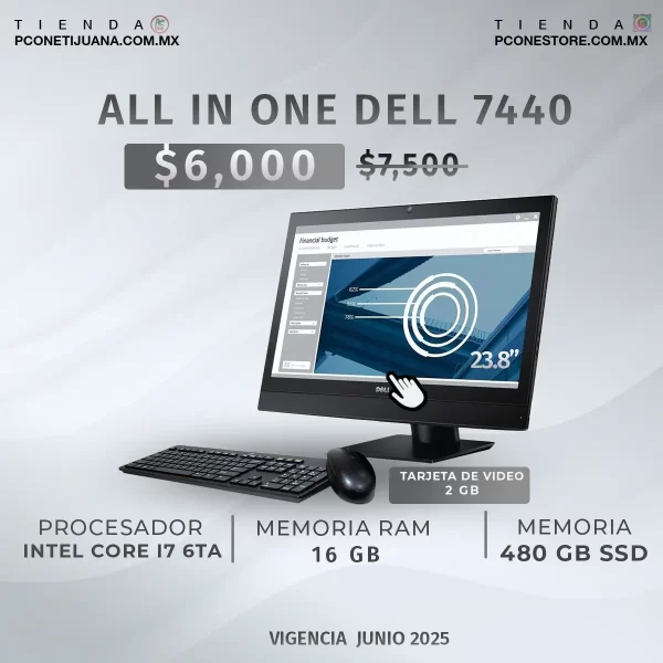 All In One Dell 7440 i7 6ta 480SSD, 16RAM, 2Gb video - Imagen 2