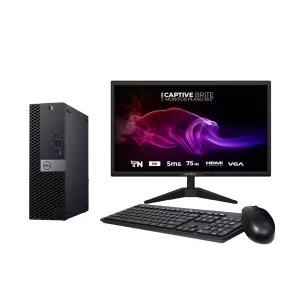 Dell Optiplex 7050 SFF i5 7th, 240Gb ssd, 8Gb de RAM, Monitor Nuevo Acteck 19.5”  Teclado/Raton y Wifi