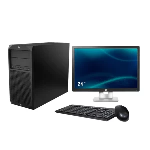 Hp Z2 G4 Xeon Torre, 240Gb ssd, 16Gb RAM, 2Gb video, Monitor 24”, Teclado/Raton Wifi y Bluetooth