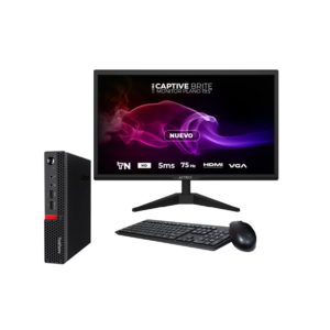Lenovo MINI ThinkCentre M910Q i5 7th 16 RAM/ 256 SSD / Monitor Acteck 22 WIFI