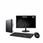 HP EliteDesk 800 G4 Mini – Core i5 8th / 8GB RAM / 256GB SSD + Monitor Acteck 22”